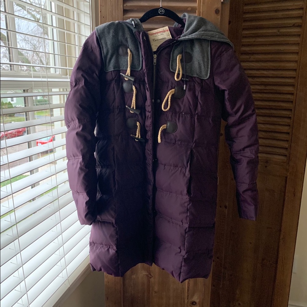 Anthropologie Cartonnier Purple Puffer Jacket